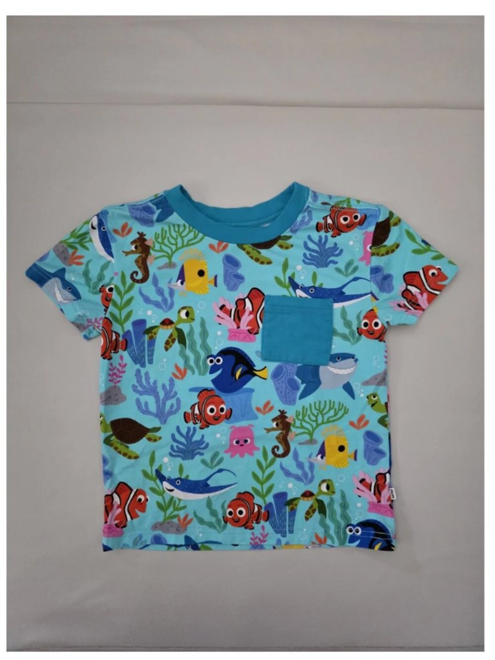 NWT Little Sleepies Disney Nemo's Reef Relaxed Short Sleeve Pocket Tee Size 6